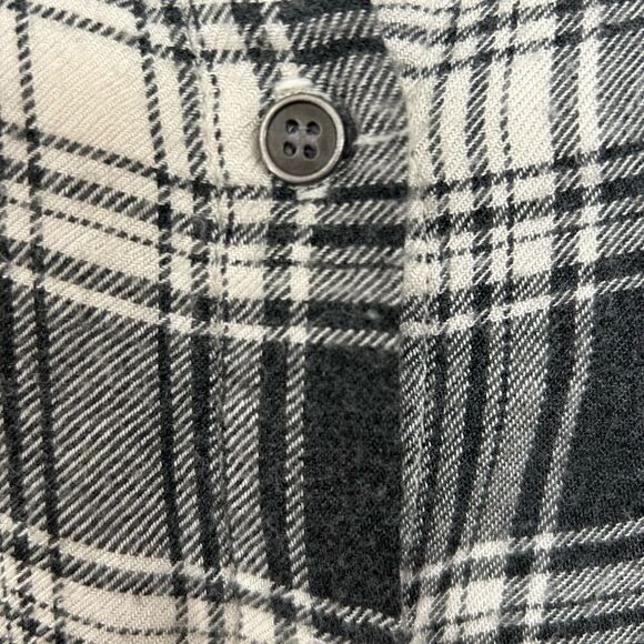 Bella Dahl Women’s Gray Plaid Button Down Flannel 100% Rayon Size Extra Small - Picture 6 of 11